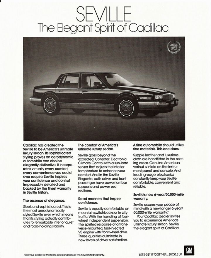 1987 Cadillac Auto Advertising
